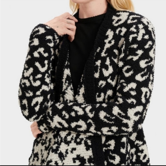 UGG Leopard Phoebe Wrap Cardigan - Picture 6 of 10